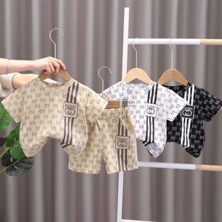 Conjunto De Roupas De Verão Para Crianças Moda Casual Boy Short Sleeve clothing 0-6 Anos Baby Loose Clothes Girls Outdoor 2023 Nova Versão Coreana Infantis