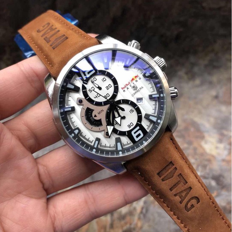 Relógio Esportivo Homem Luxo Quartzo CR7 Red Bull Co-Branded