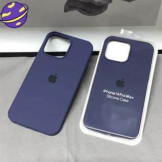 Meia-Noite Azul Apple 15 Capa De Silicone Para IPhone 15 14 13 12 11 Pro X XS Max 6 7 8 14 15 Plus XR Macia Telefone Com Toque De Pele Líquida