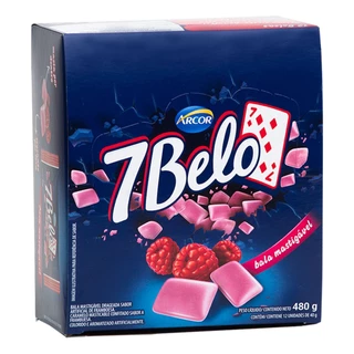 Caixa C/ 12x40g Bala 7belo Drageada Goma Mastigável