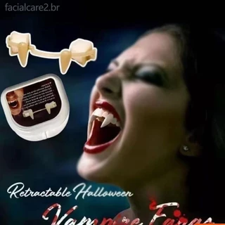 Novo Cosplay De Halloween Dentadura Retráctil Dentes De Vampiro Zumbi Tigre Pequenos