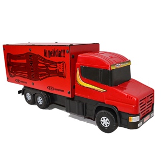 Caminhão Truck Baú Coca Cola Brinquedo Criança 26x70cm