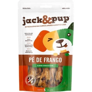 Petisco Pé De Frango Desidratado Jack&Pup Snack Para Cachorros