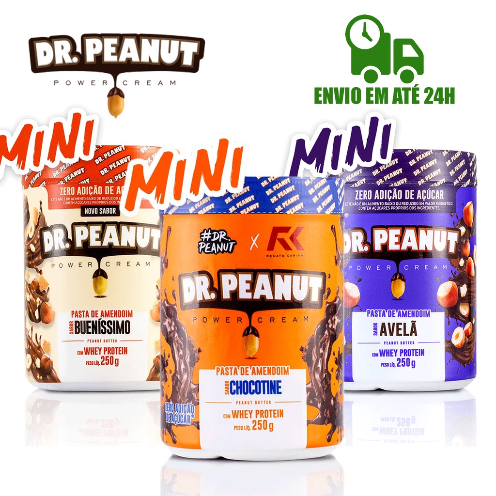 Pasta de Amendoim 250g com Whey Protein Isolado - Dr Peanut - Desconto no  Preço