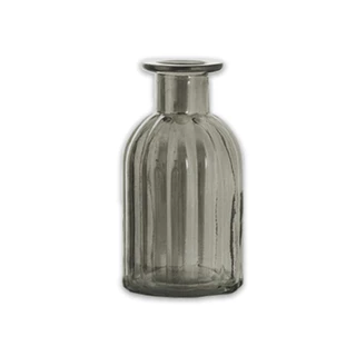 Vaso Garrafa Cinza Decorativo de Vidro para Casa e Jardim Arranjos de Flores