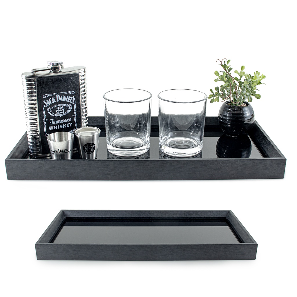 Bandeja Espelhada Para Mesa Bar Bebidas Aparador Decorativa Luxo ...