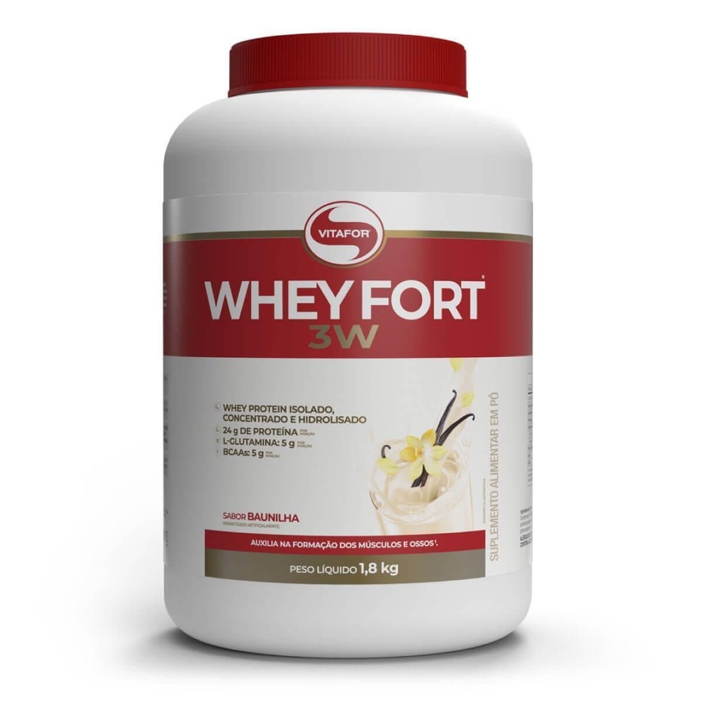 Whey Fort 3W – 1800g Baunilha – Vitafor