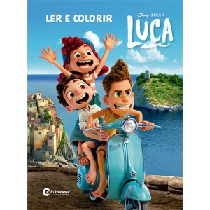 Livro Ler E Colorir Luca = Diversão = VENHA NESSA! Disney Pixar