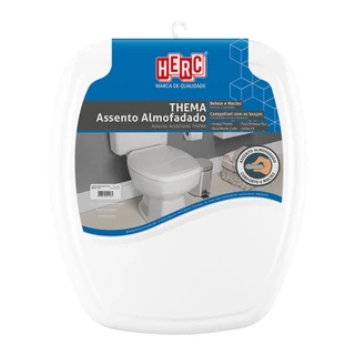 Assento Sanitario Almofadado Thema Premium Branco - Herc em Oferta na Shopee