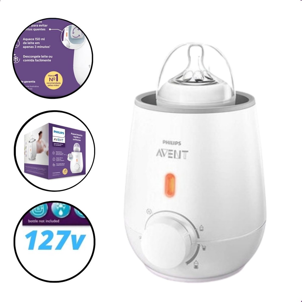 Aquecedor de Mamadeira e Papinha Avent 127v Eletrico Philips | Shopee ...