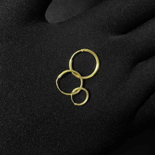 Conjunto 3 Pares Argola de Ouro 18K Brinco Feminino 3 Tamanhos Banhado em Oferta na Shopee