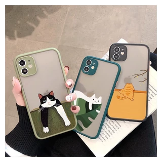 Capa De Celular Fofa Com Desenho De Gato Para O iPhone 13 12 11 14 Pro Max 12 13 14 Plus