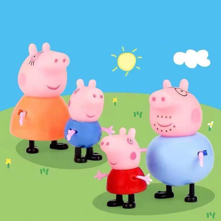 Brinquedos Peppa Porco-Conjunto De Bonecas De Ação De Festa  Amigos-Brinquedo De Bricolage-Educação De Para Crianças