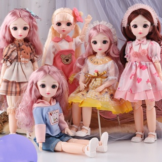 Boneca De 30cm Princesa Doll 20 Junção 3D Big Eye 1/6 BJD Com Roupas Bonecas De Brinquedo Baby Dolls