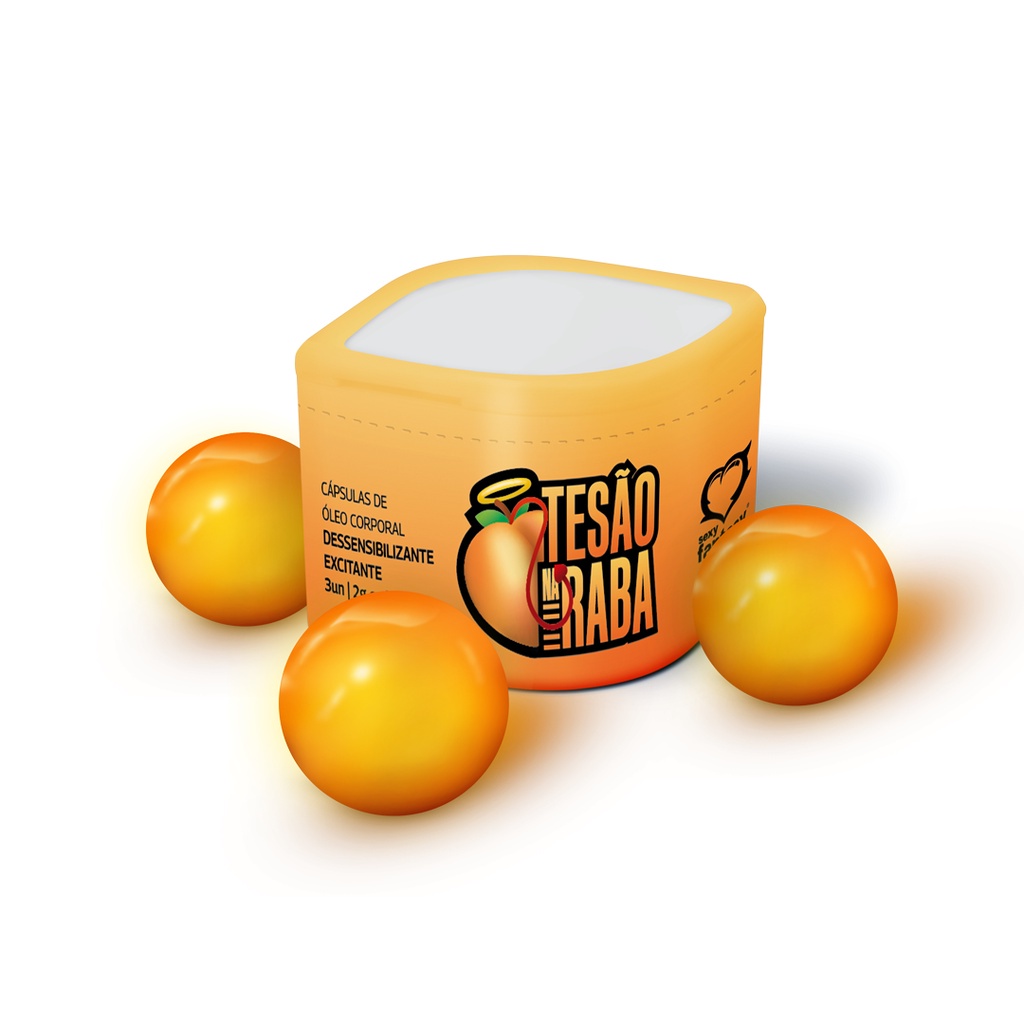 Bolinha Tesão na Raba Lubrificante JAMBUJ Anal Excitante 3 unidades Sexy Fantasy