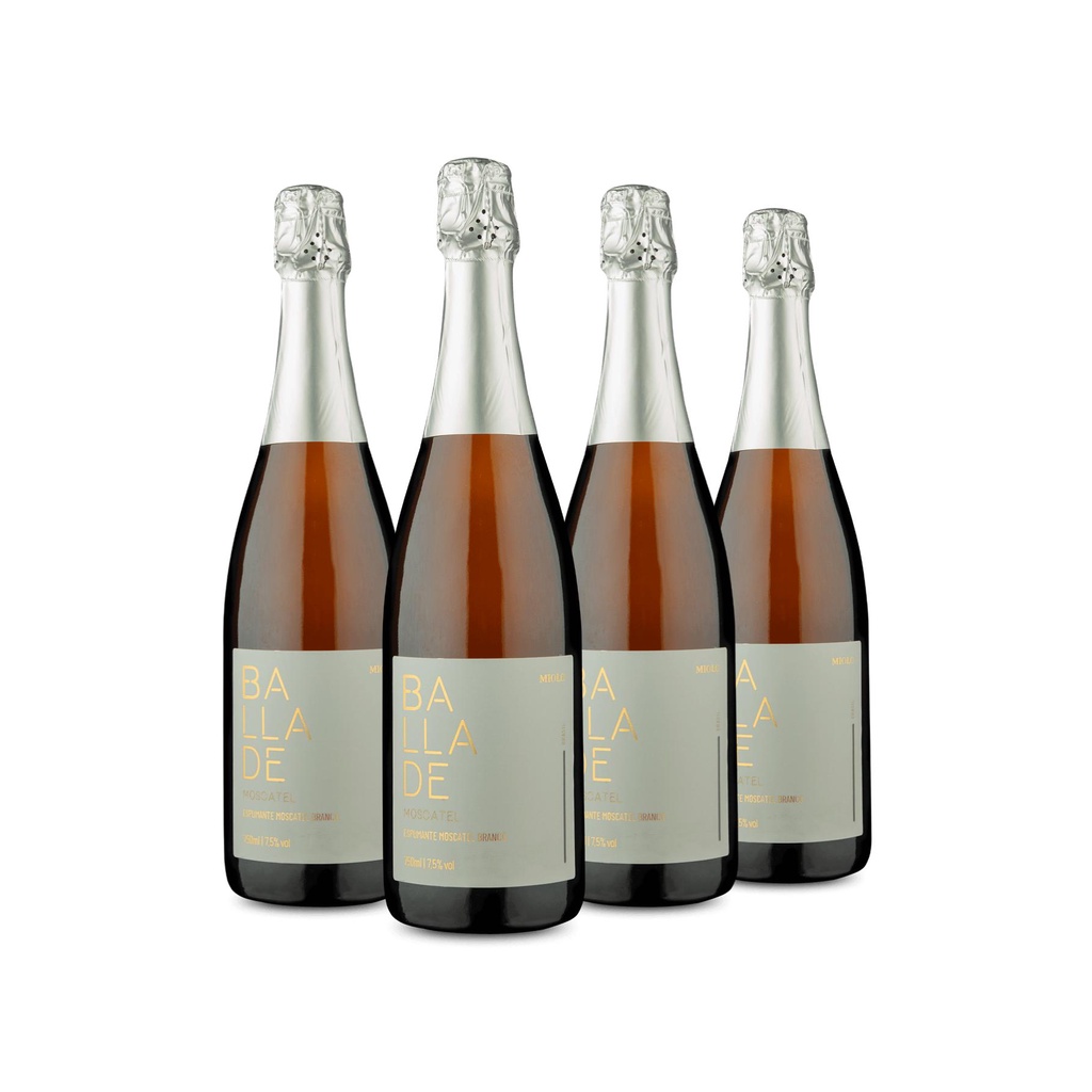 Kit 4 Espumante Ballade by Miolo Moscatel Suave Doce 750ml | Shopee Brasil