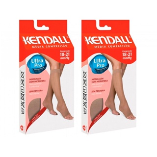 Kit com 2 Meias 3/4 sem Ponteira Média Compressão 18-21 mmHg Kendall