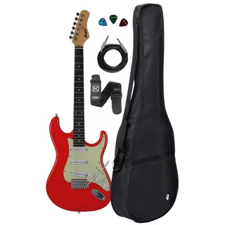 Kit Guitarra Strato Tagima Memphis Mg-30 Fiesta Red + Cabo