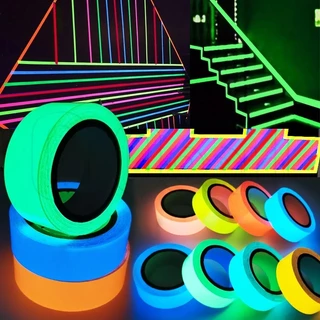 Fita Luminosa Auto-Adesiva/Adesivos De Segurança Escura/De Néon De Alerta Fluorescente/Adesivo Para Parede De Bricolagem Refletiva De Emergência Decoração De Casa