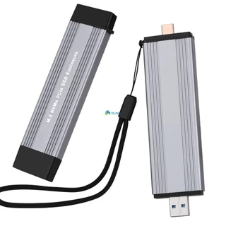 Caixa SSD 10Gbps M2 NVMe 10Gbps M . 2 Para USB Tipo C 3.1 Adaptador Com Cabo De Dados De Interface Dupla Disco Rígido