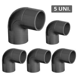 Kit 5 Pçs Cotovelo com Janela 90° 3/4 Polegadas PVC Eletroduto Conduite