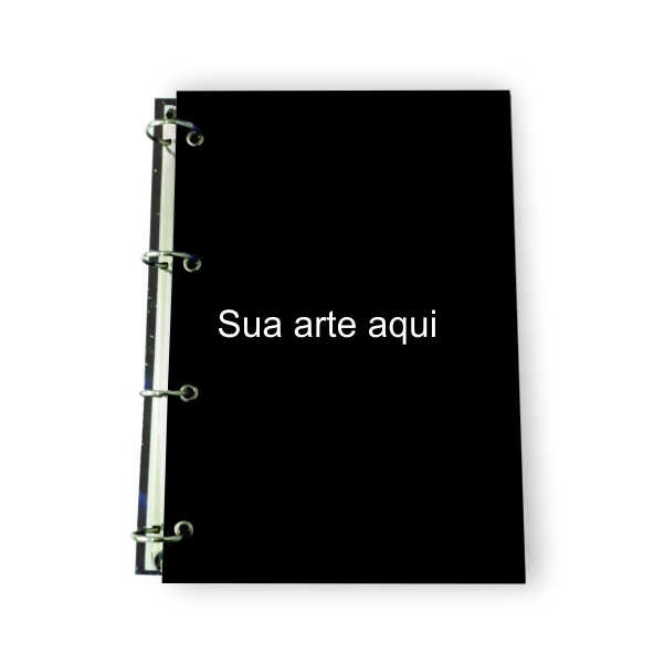 Capa de caderno fichário argola fixa - Sua arte (sem refil )