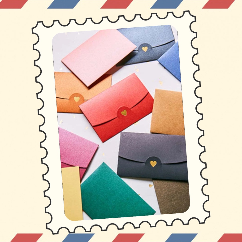 Envelope de Convite Pequeno colorido 72mmx108mm 50 Unidades | Shopee Brasil