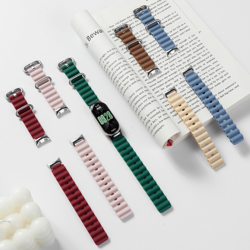Pulseira De Silicone Oceano Para Mi Band 8 Bracelete Xiaomi NFC Esportiva De Liberação Rápida Miband 8 SmartWatch