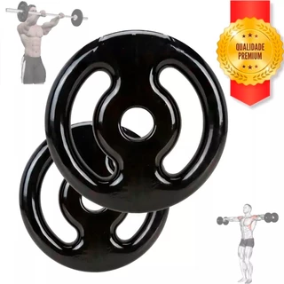 Par de Anilha Emborrachada de 1 a 5 Kg P/ Academia- Treino em Casa