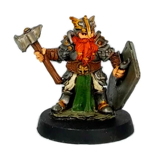 Guerreiro Anão - Thorfin - Miniatura pintada - RPG