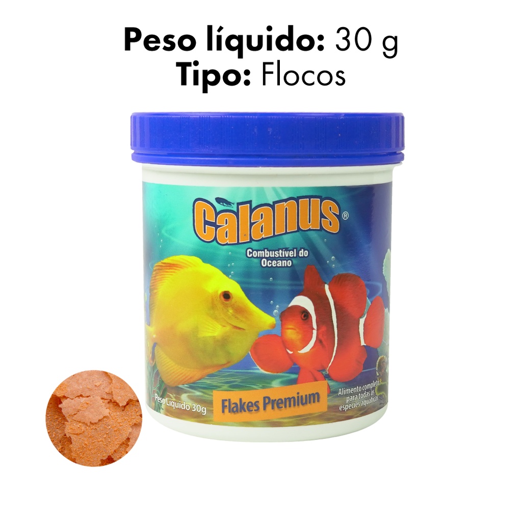 ALIMENTO BCUK CALANUS FLAKE 30G | Shopee Brasil