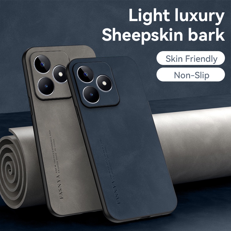 Capinha Realme C53/C51/C55/C35/C33/C30/C30S/C11/C21Y/C25Y/C20/C11 2021/C15/C17/7i Estojo Protetor Para Telefone Em Couro Da Moda YBPD