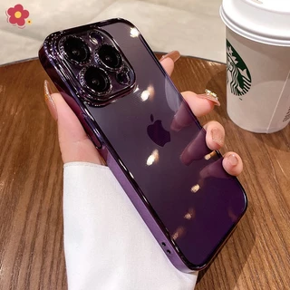 Capa De Luxo Para iPhone 11 13 14 Pro Max 12 Mini XS XR X 8 7 Plus SE 2022 Silicone Transparente