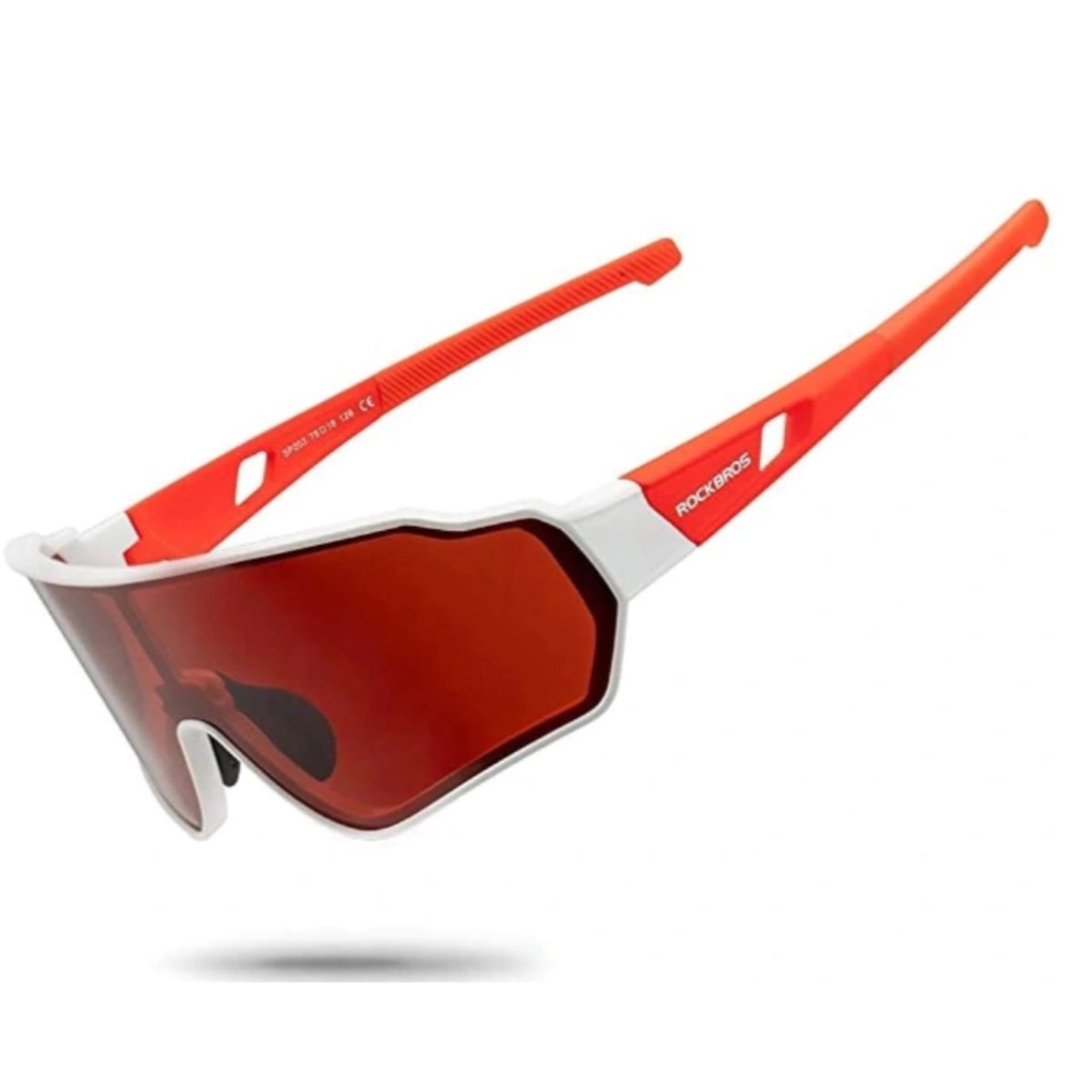 Óculos de Ciclismo Polarizado Rockbros c/ suporte para Grau | Shopee Brasil