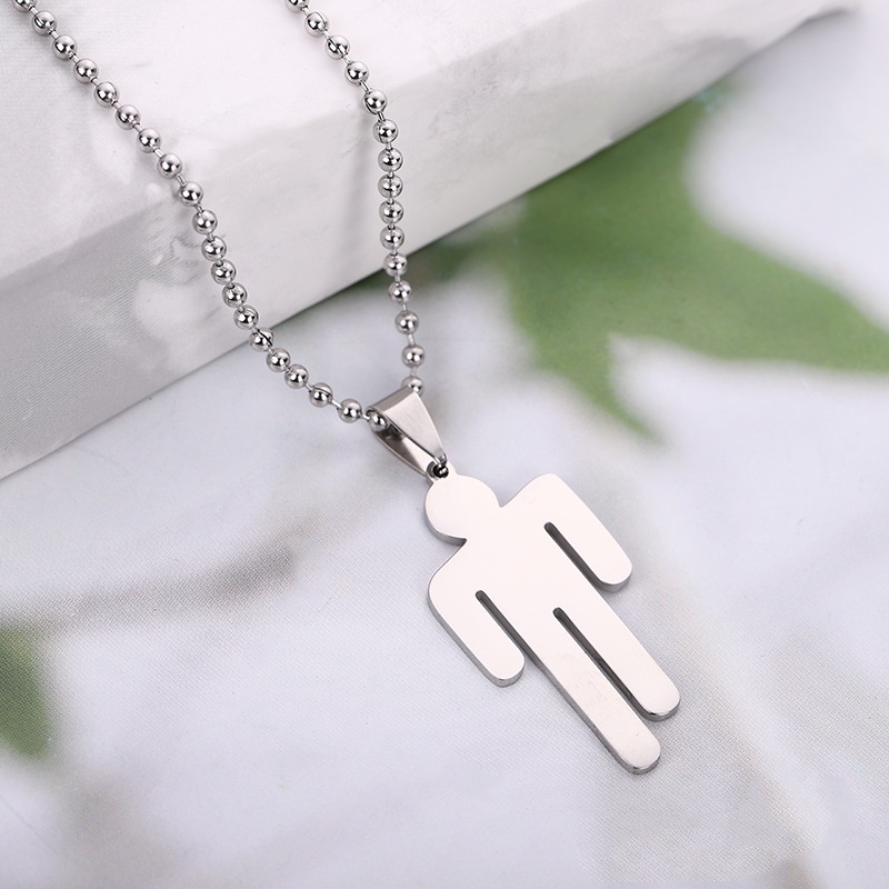 Colar Billie Eilish Mesmo Estilo Blohsh Pingente De Cabeça