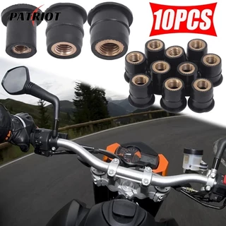 10Pcs Motocicleta Pára-Brisas Latão Parafusos De Cobre/Kayak Barco Acessórios Marítimos Rebite De Borracha Porcas De Modificação/M4 M5 M6 Poço Universal