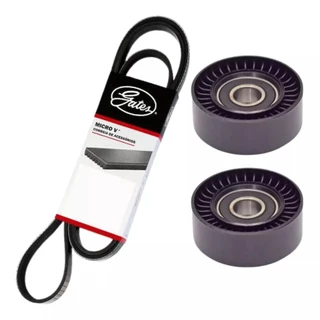 KIT CORREIA MICRO V E PAR DE POLIAS FIESTA ECOSPORT COURIER FOCUS KA ZETEC ROCAM 1.0 1.6 1999 A 2014