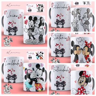 Caneca Mickey e Minnie Emoções Personalizada