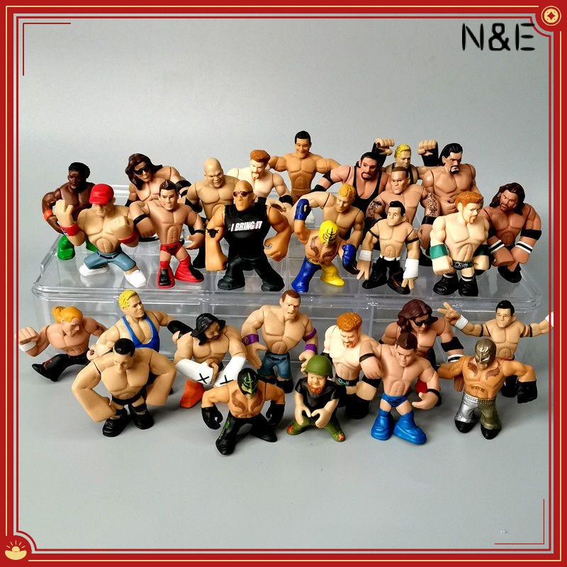 Miniatura de ringue de Luta Livre MMA Mini Ring com 4 Bonecos Miniatura da  WWE Championship