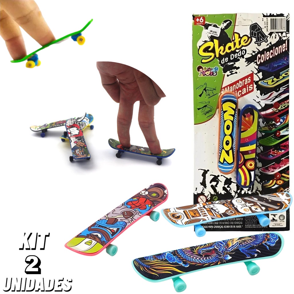 Skate de Dedo Skateboard Com Acessórios Mini Finger Educacional