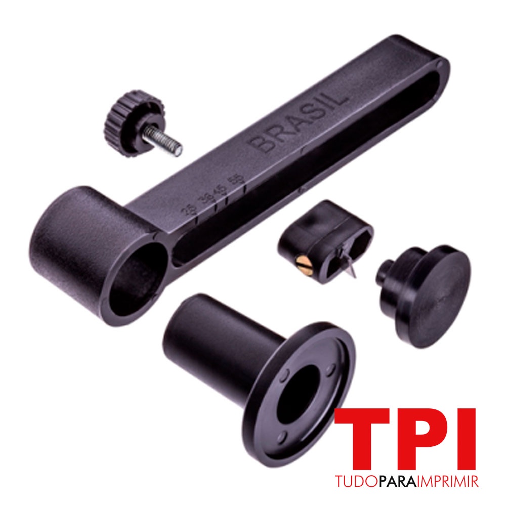 Cortador Circular, Cortador Circular para Bottons, Cortador circular de papéis com diâmetro entre 33 e 166mm, Cortador Circular Regulável