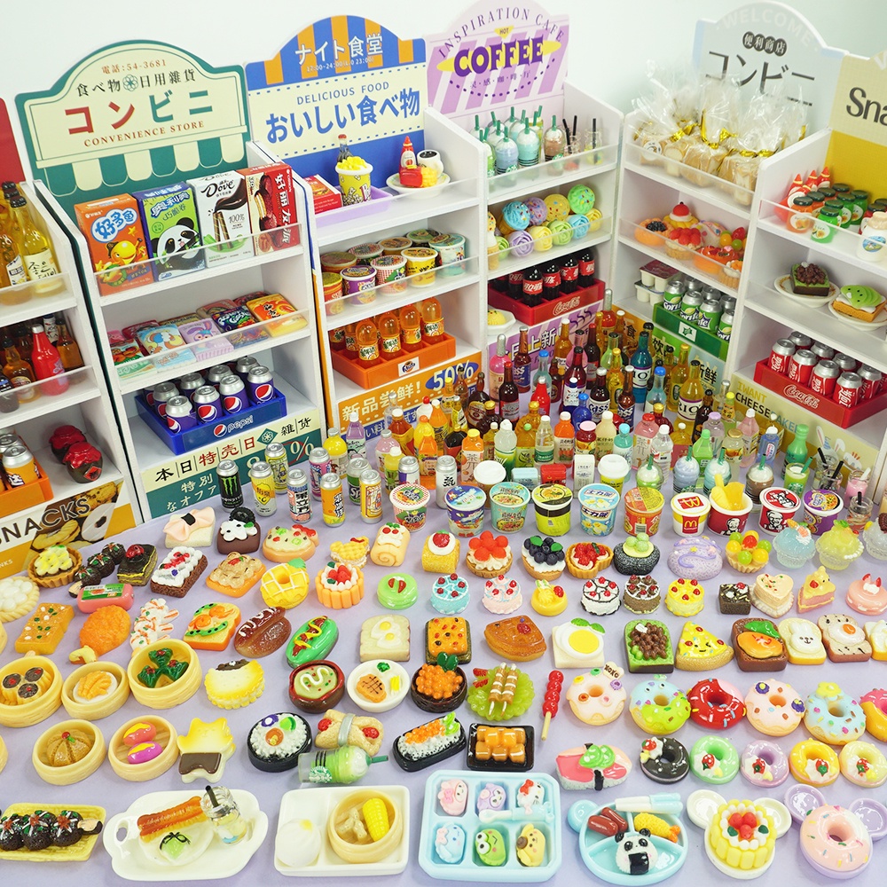 30PCS Mini Bebidas Fofas Comida Móveis Miniatura Supermercado Loja ...