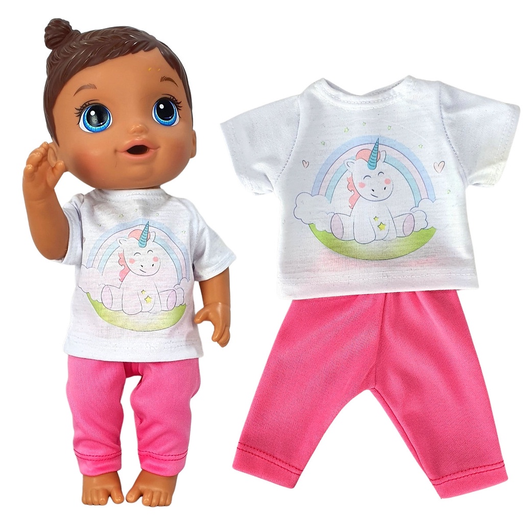 Kit Roupa De Boneca Para Baby Alive - Inverno Unicórnio