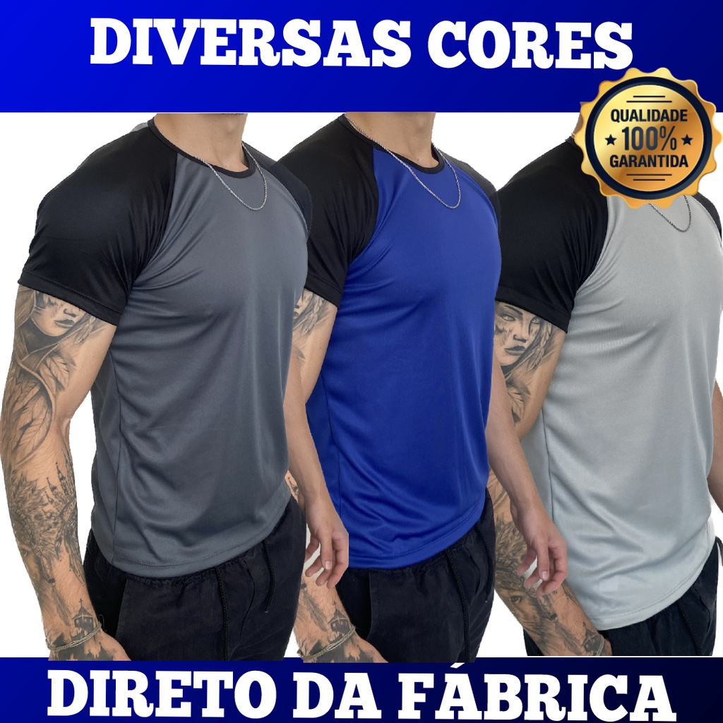 Camiseta Mesclada - Treino Academia Esportes Exercícios Corrida Casual