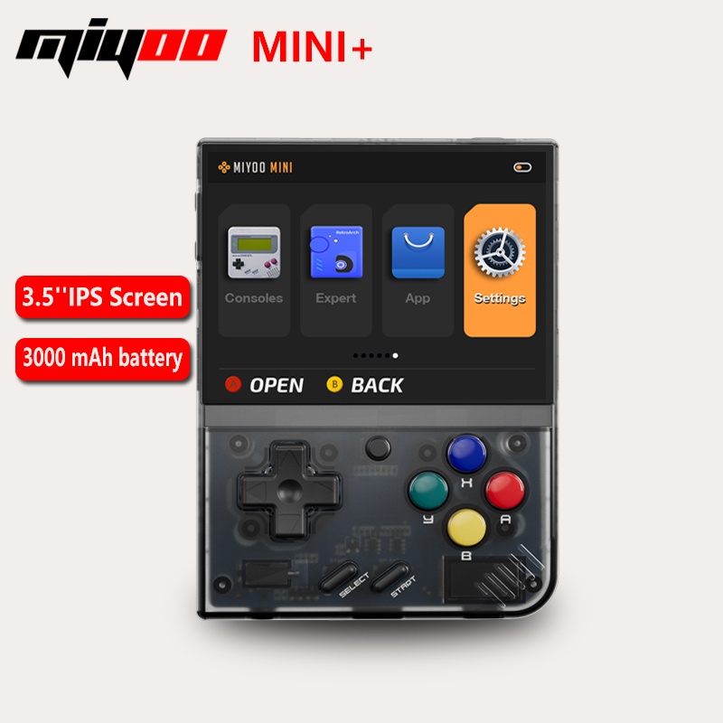 MIYOO Mini Plus Console De Jogo Portátil Retro De 3,5 Polegadas IPS HD Screen Gift Linux Sistema Clássico Para Crianças