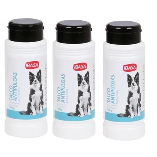 Kit 3 Talco Antipulgas Perfumado Ibasa 100g Para Cães E Filhotes