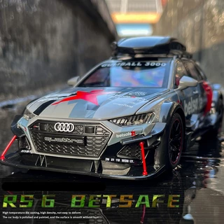 1/24 Audi RS6 Avant Station Wagon Track Alloy Racing Car Model Diecast Metal Toy Vehicle Car Model Som e Luz Crianças Toy Presente