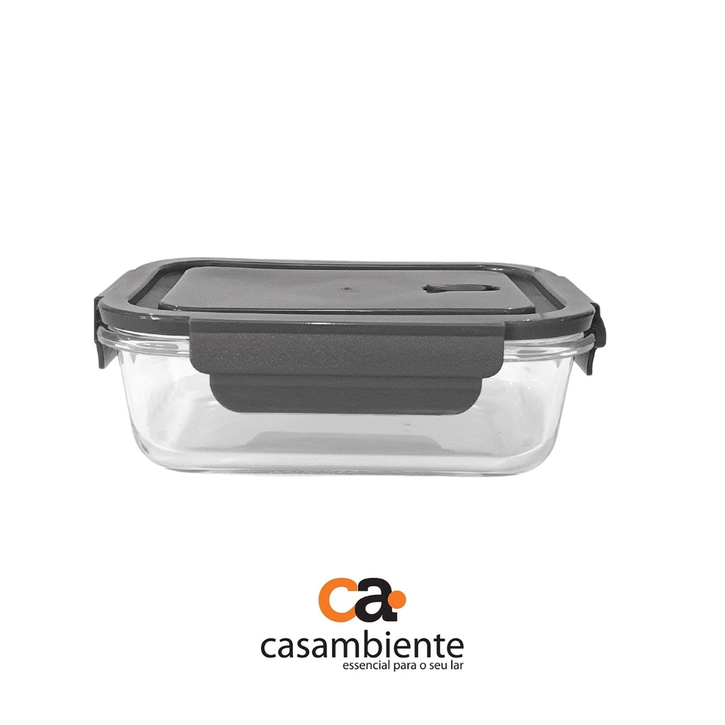 Pote De Vidro Tampa Hermética Marmita Fit Colorido 630ml