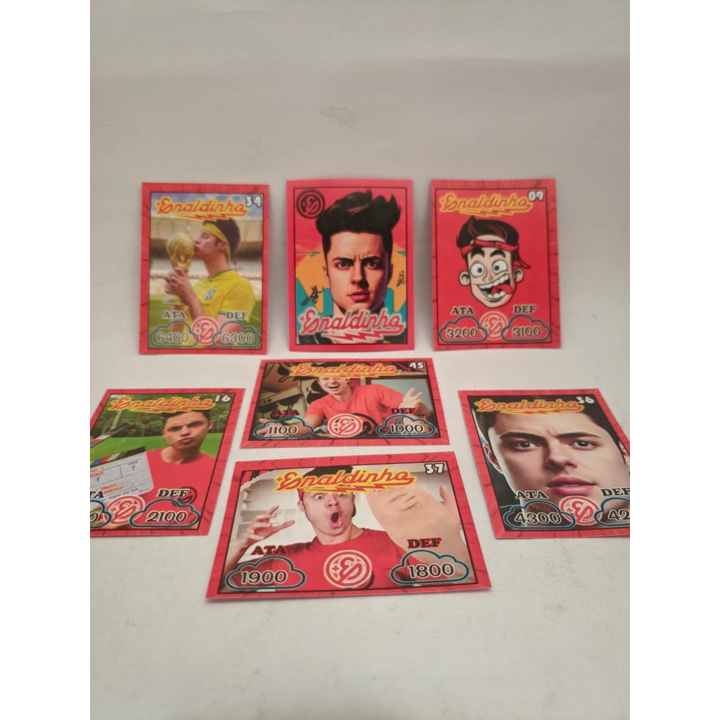 Enaldinho Card Game Cartas Figurinhas Kit 50 Pacotes Com 4 Cards 200 Cards Shopee Brasil 