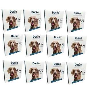 Kit 12 Coleira AntiPulgas Carrapatos DUCÃO Para Cães e Gatos